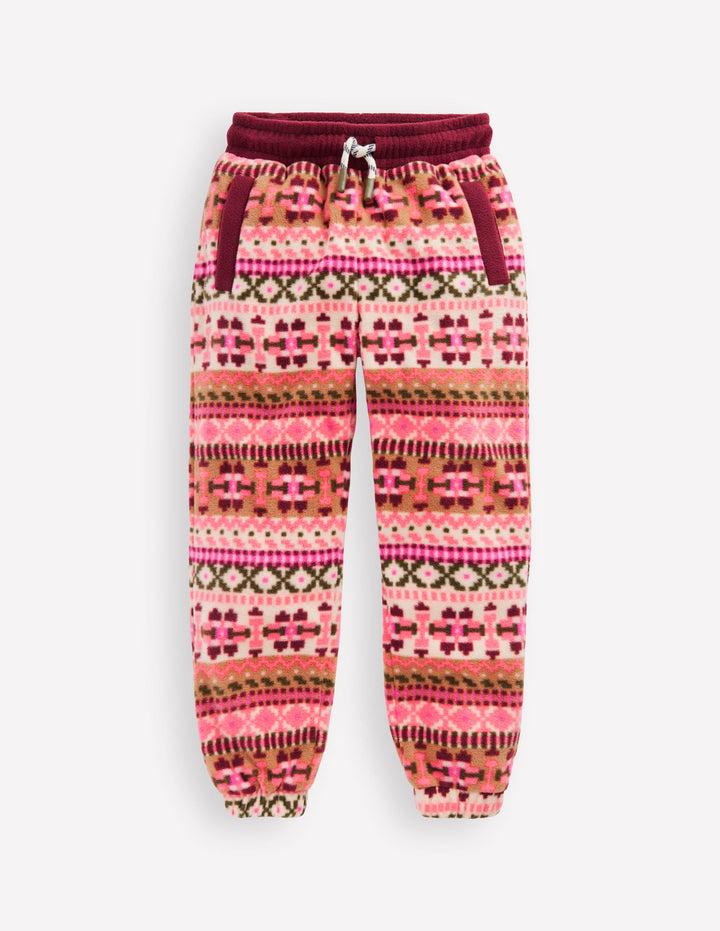 Cosy Geometric Joggers-Pink Aztec Geo