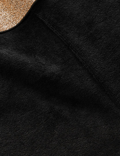 Velvet Flared Leggings-Black-3