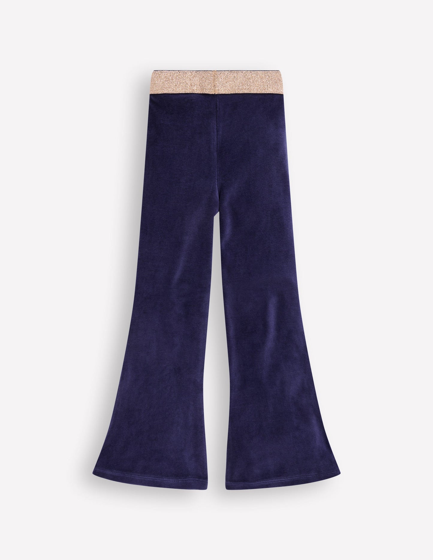 Velvet Flared Leggings-College Navy