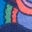 Relaxed Printed Sweatshirt-College Navy Celestial