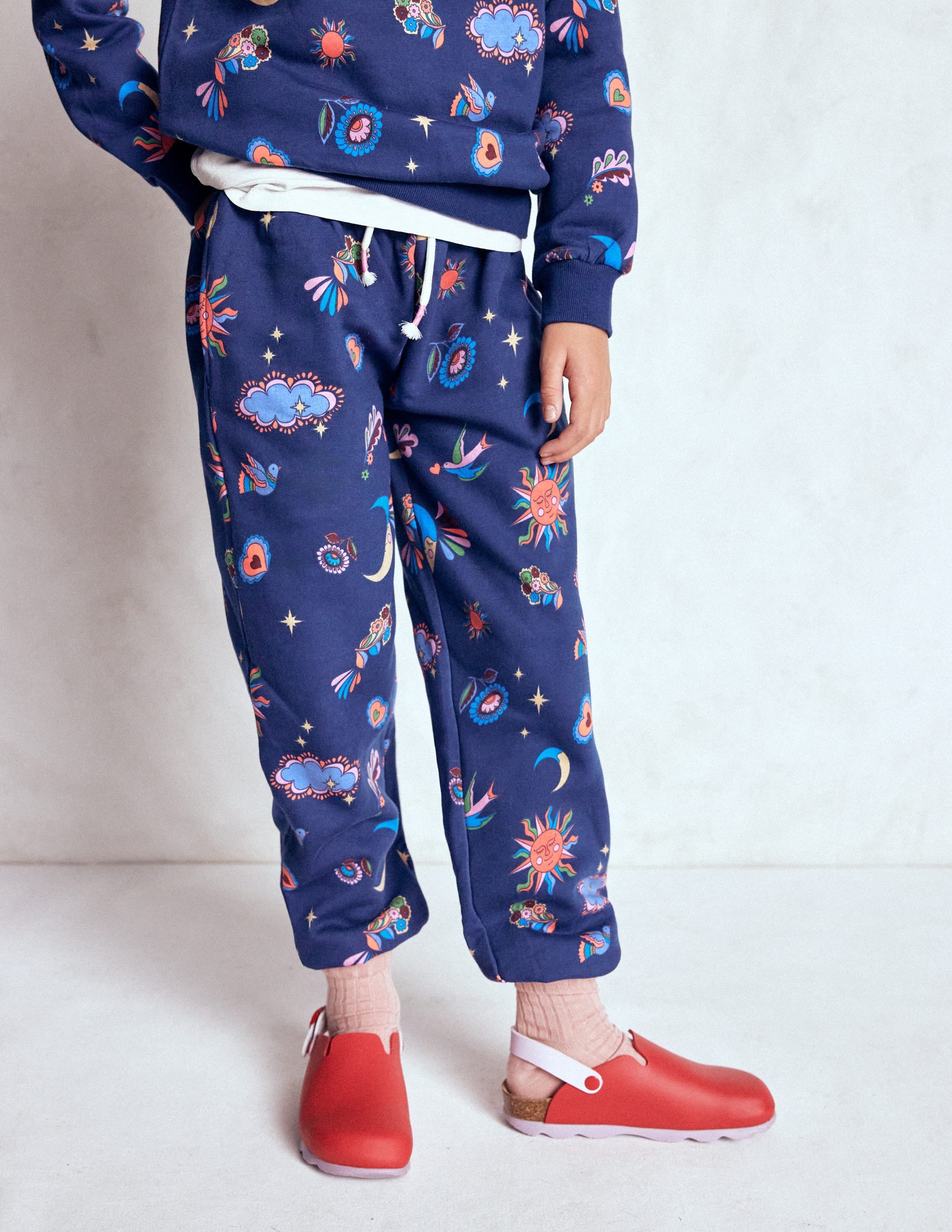 Printed Cosy Joggers-College Navy Celestial - Image 4