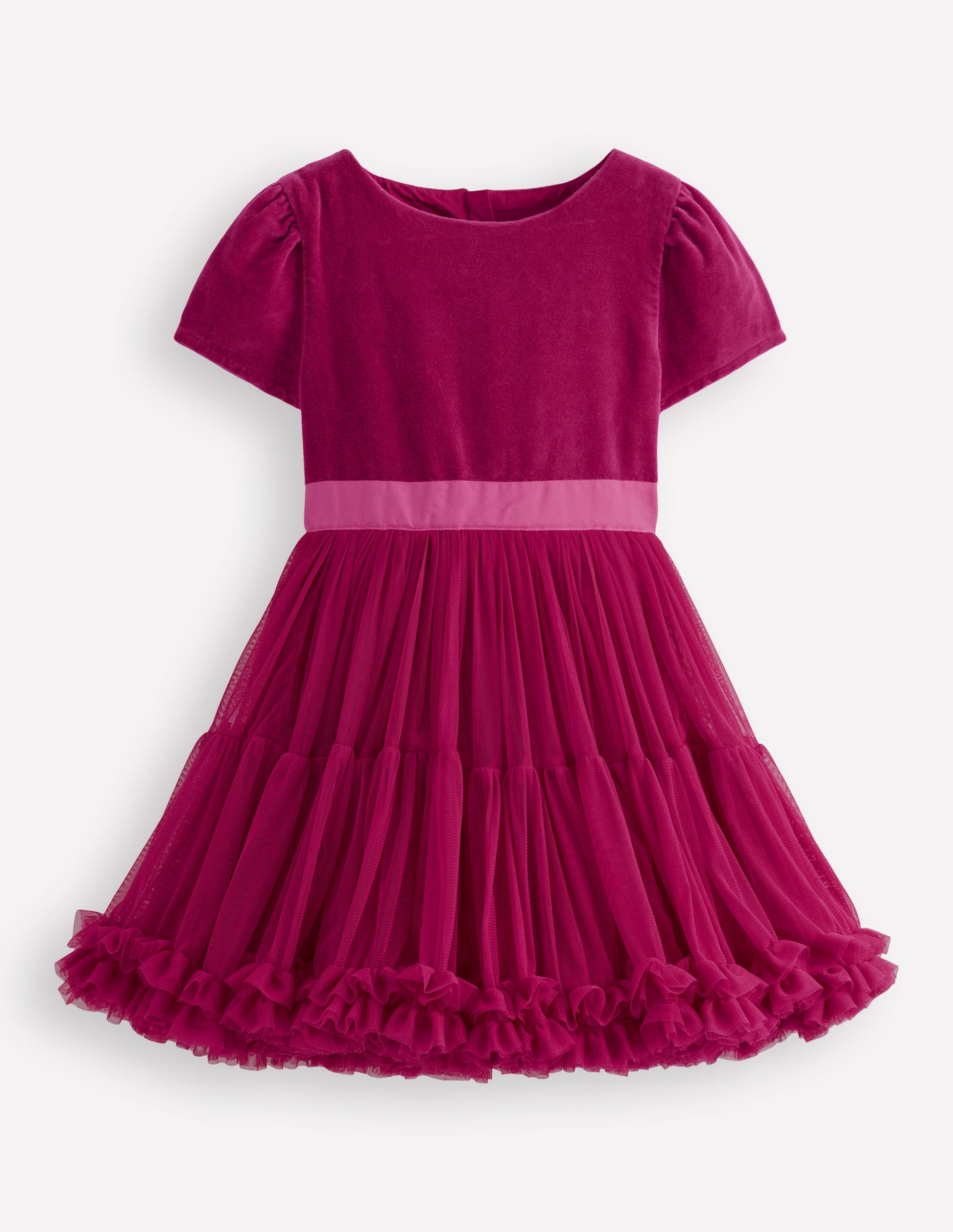 Full Skirt Occasion Dress-Cherry Jam-1