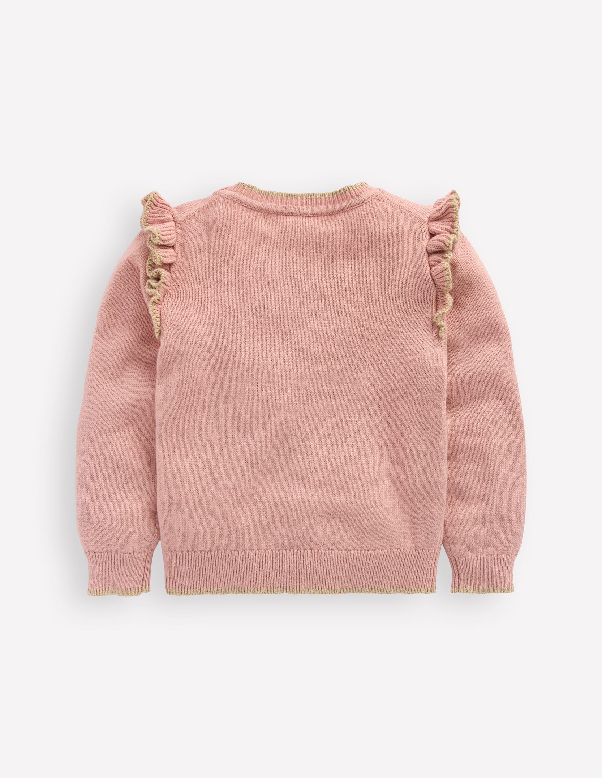 Fun Frill Logo Jumper-Vintage Pink Gingerbread House-2