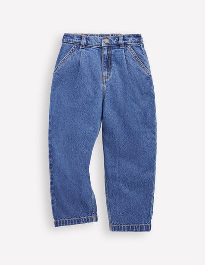 Pleat Jeans-Mid Vintage Denim-1