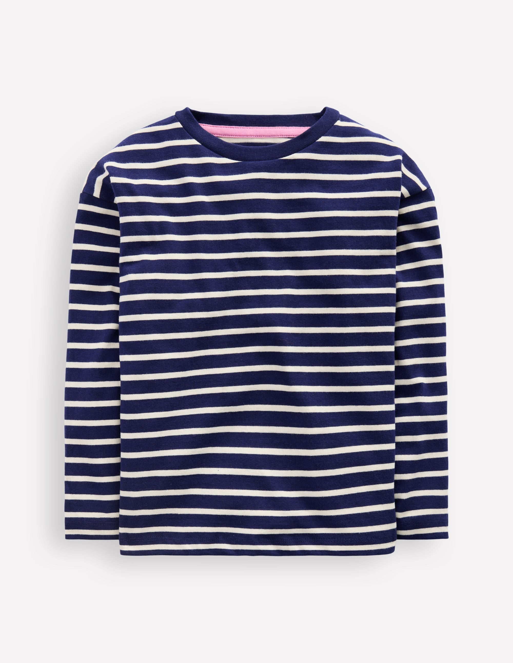 Long Sleeve Relaxed Breton-Navy/Ivory - Image 1