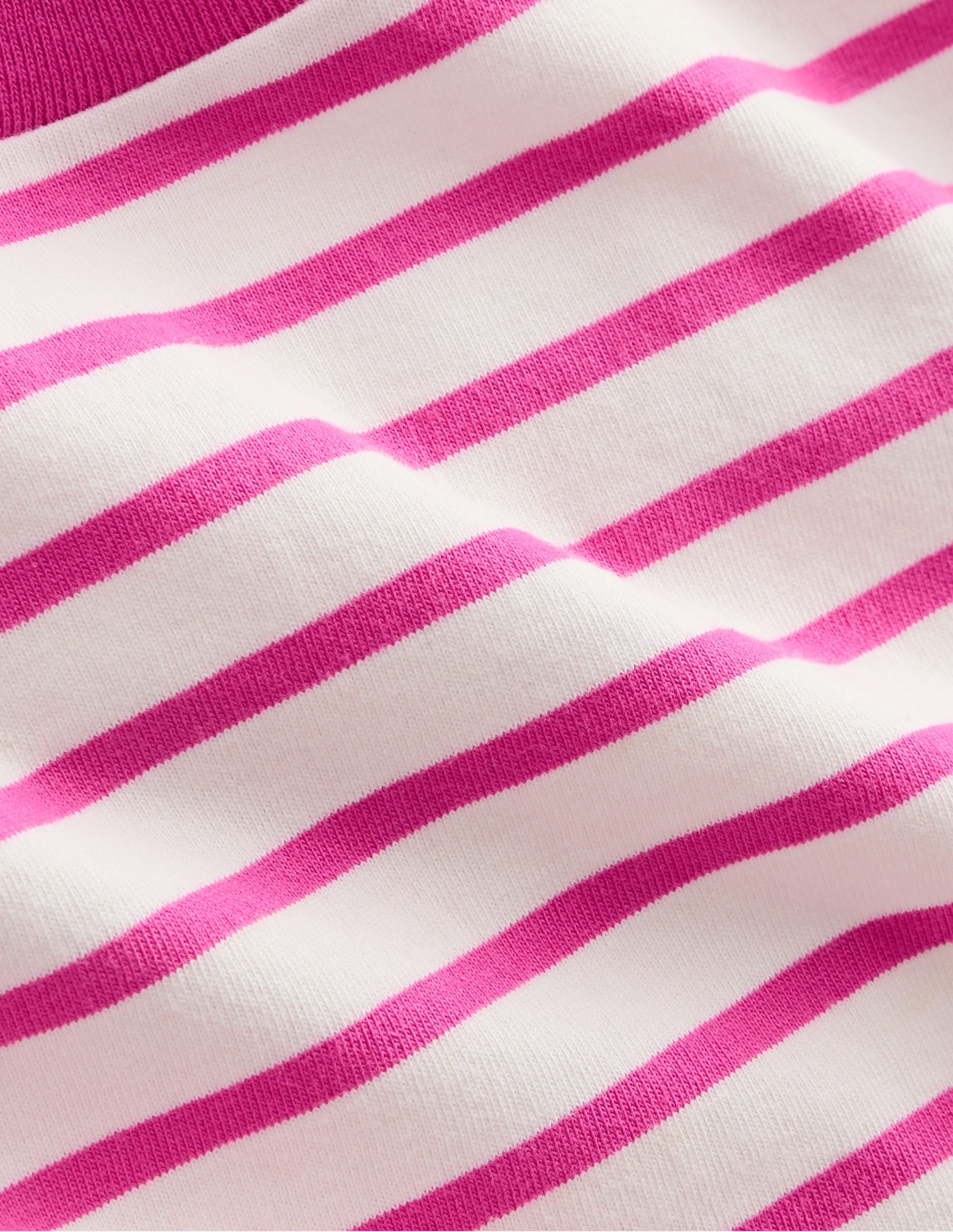 Long Sleeve Relaxed Breton-Tickled Pink/Ivory - Image 3