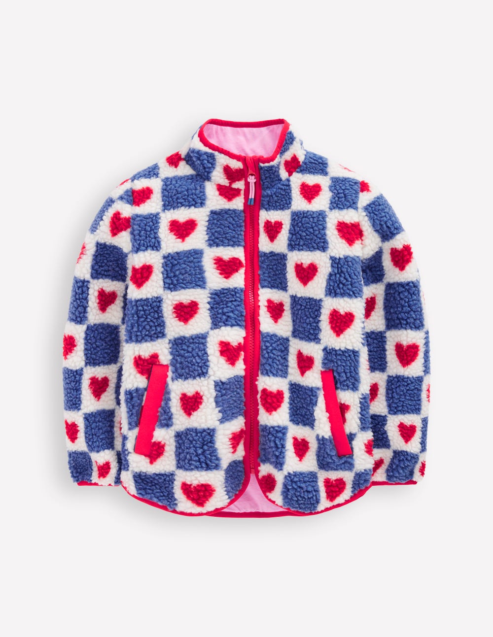 Eden Borg Zip-Through Jacket-Blue Heart Stamp - Image 5