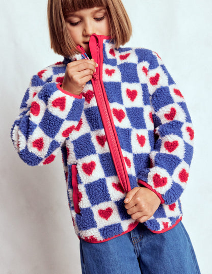 Eden Borg Zip-through Jacket-Blue Heart Stamp-2