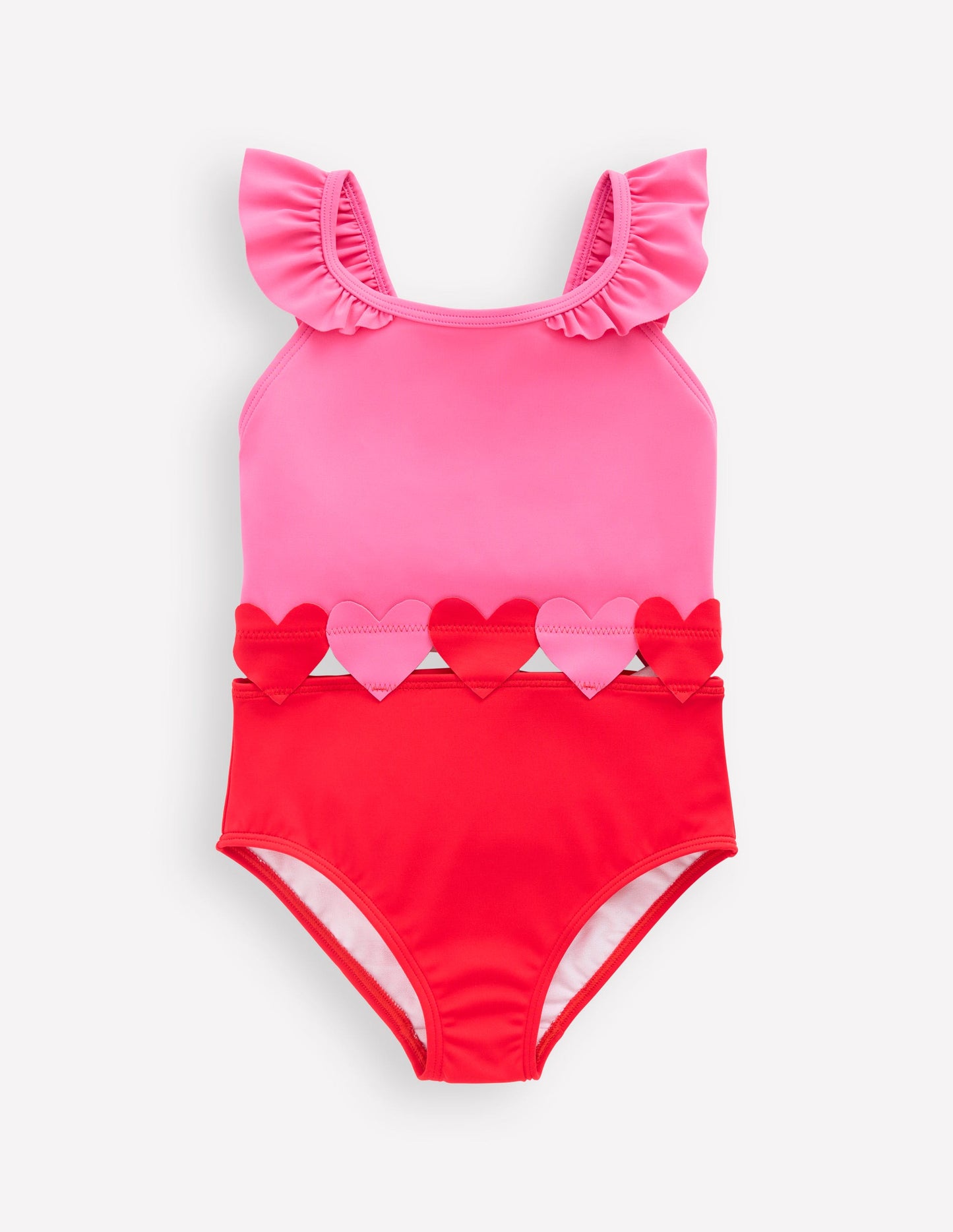 Hallie Frill Strap Swimsuit-Poppy Red