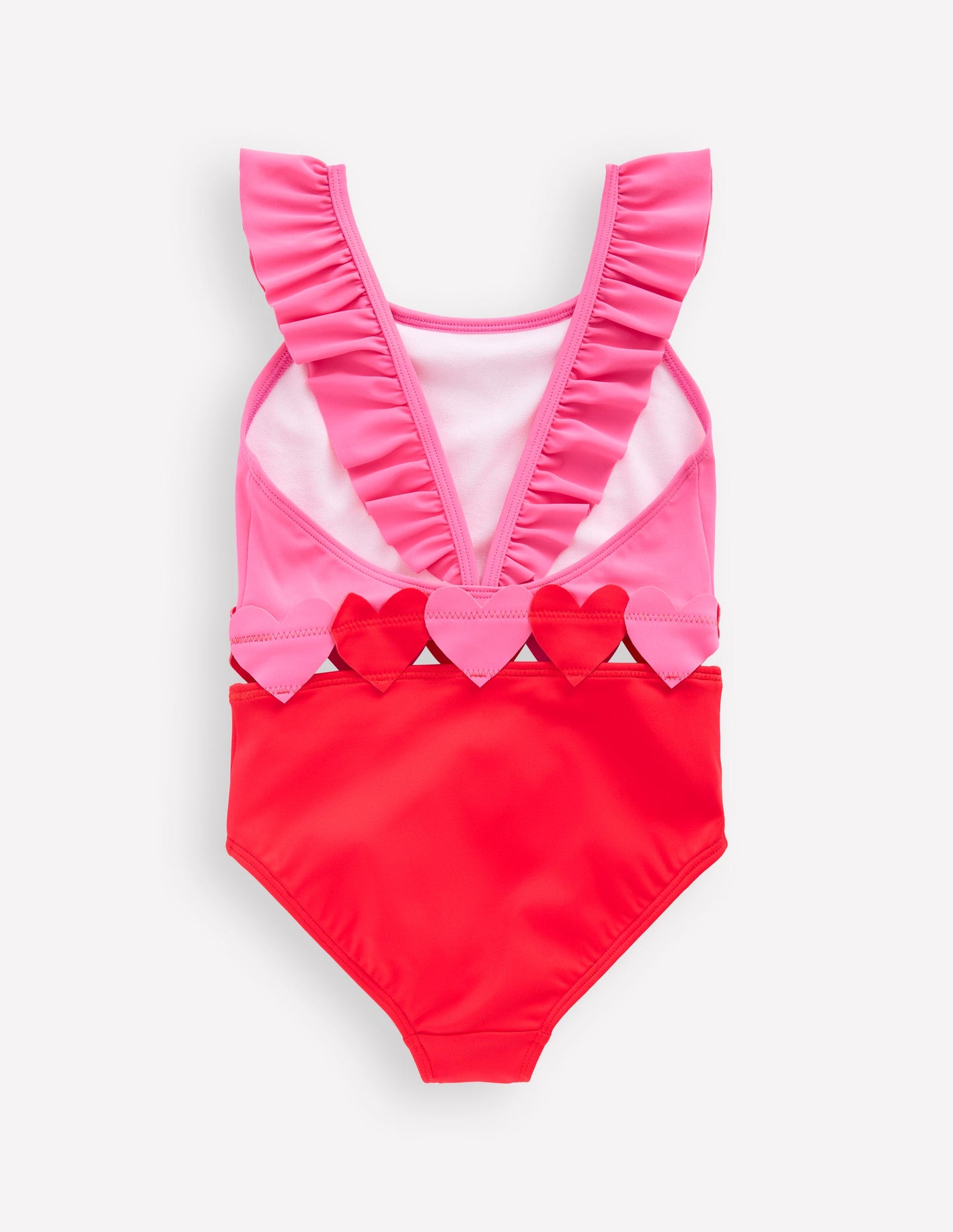 Hallie Frill Strap Swimsuit-Poppy Red