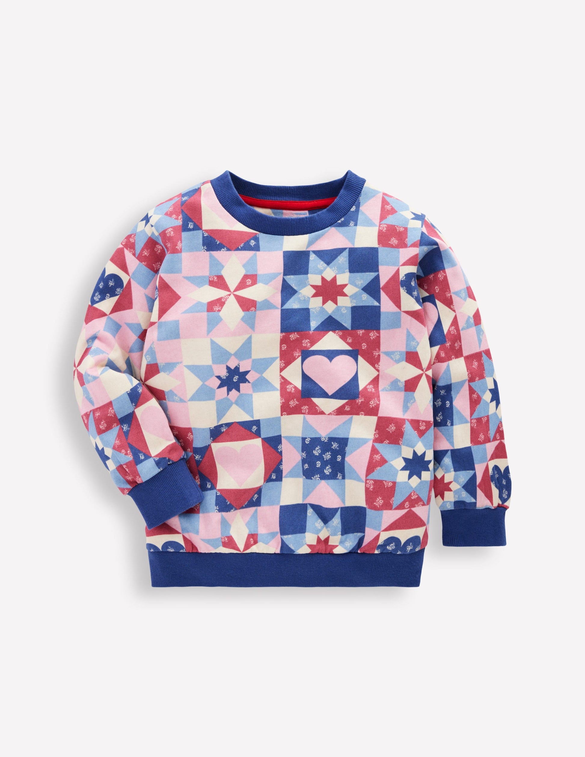 Printed Sweatshirt-Alaskan Blue Patchwork-3