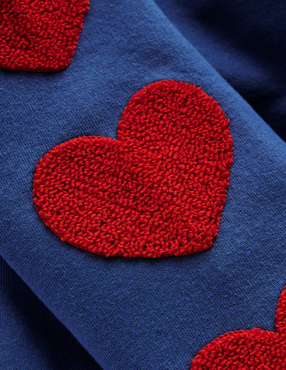 Bobbie Appliqué Sweatshirt-Bluejay Hearts-6