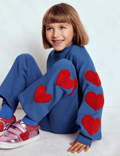 Bobbie Appliqué Sweatshirt-Bluejay Hearts-2