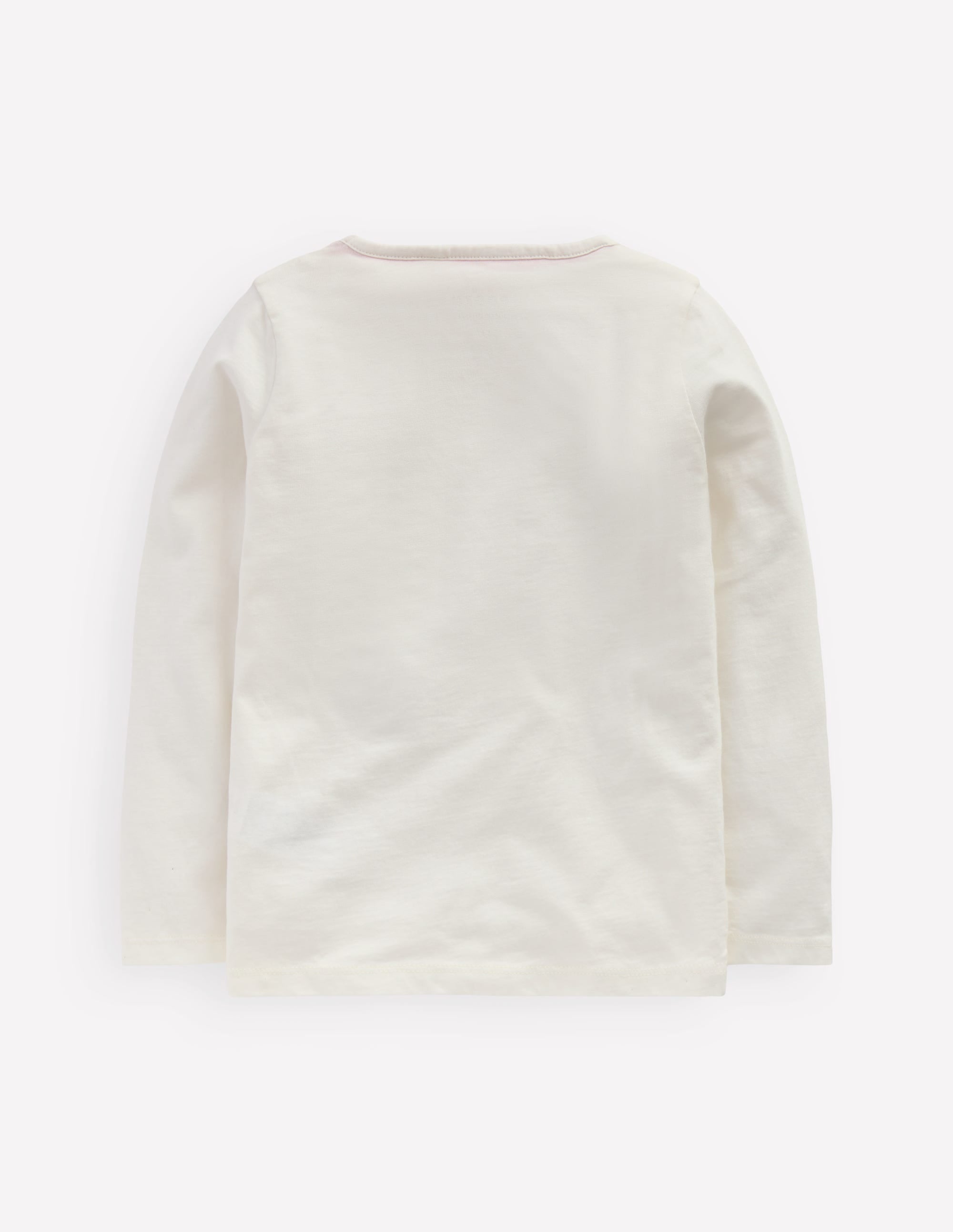 Long Sleeve Bouclé T-shirt-Soft Ivory Skiers - Image 2