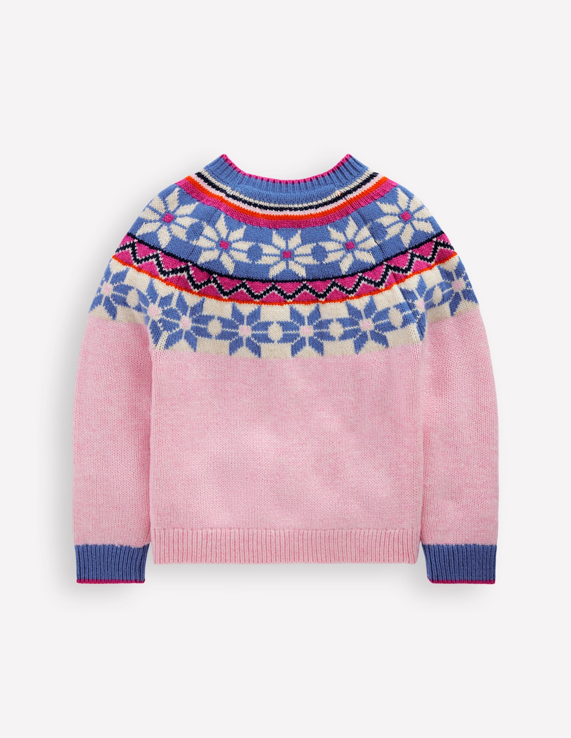 Eleanor Fair Isle Jumper-Blooming Pink - Image 3