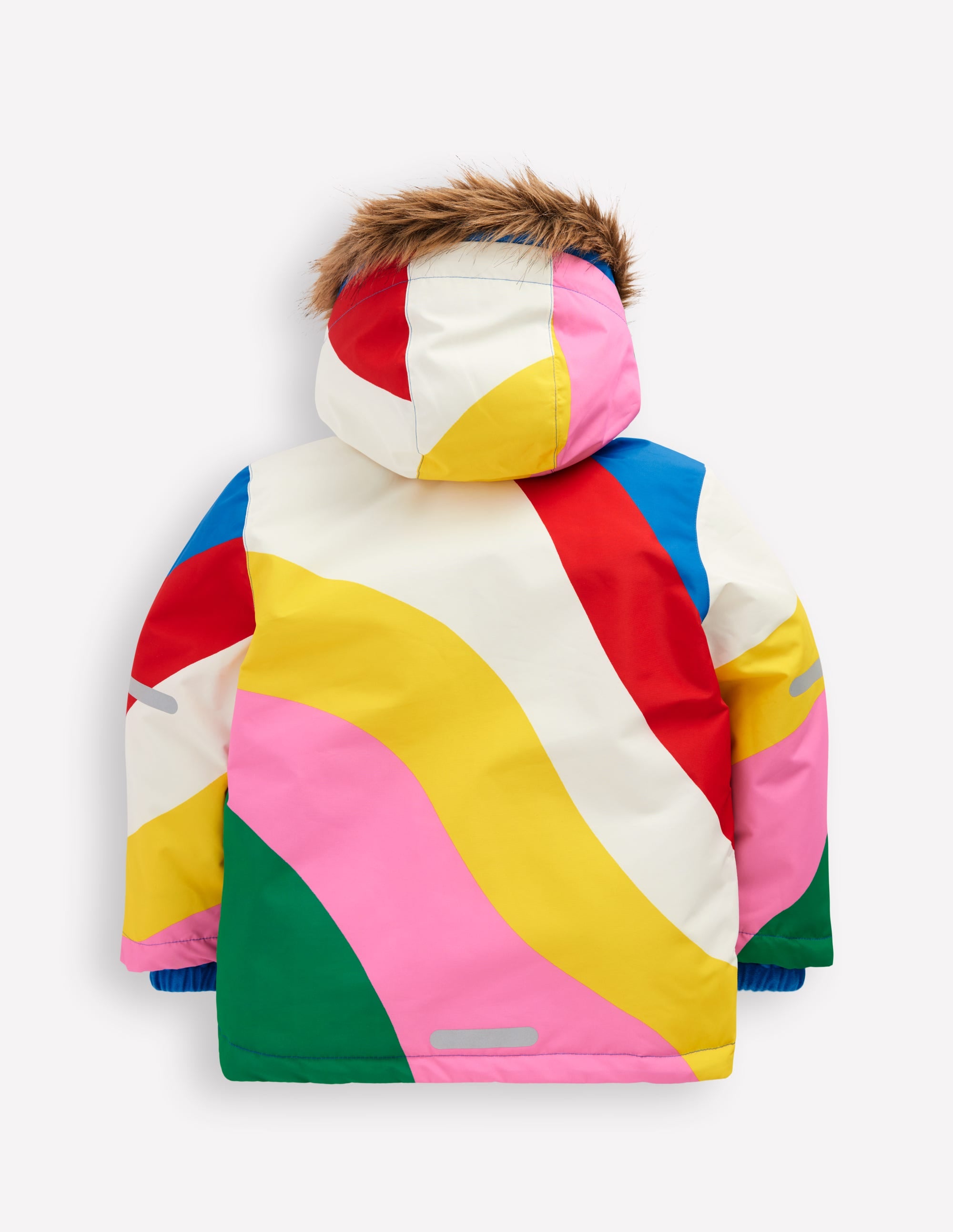 All-weather Waterproof Coat-Multi Rainbow Stripe - Image 2