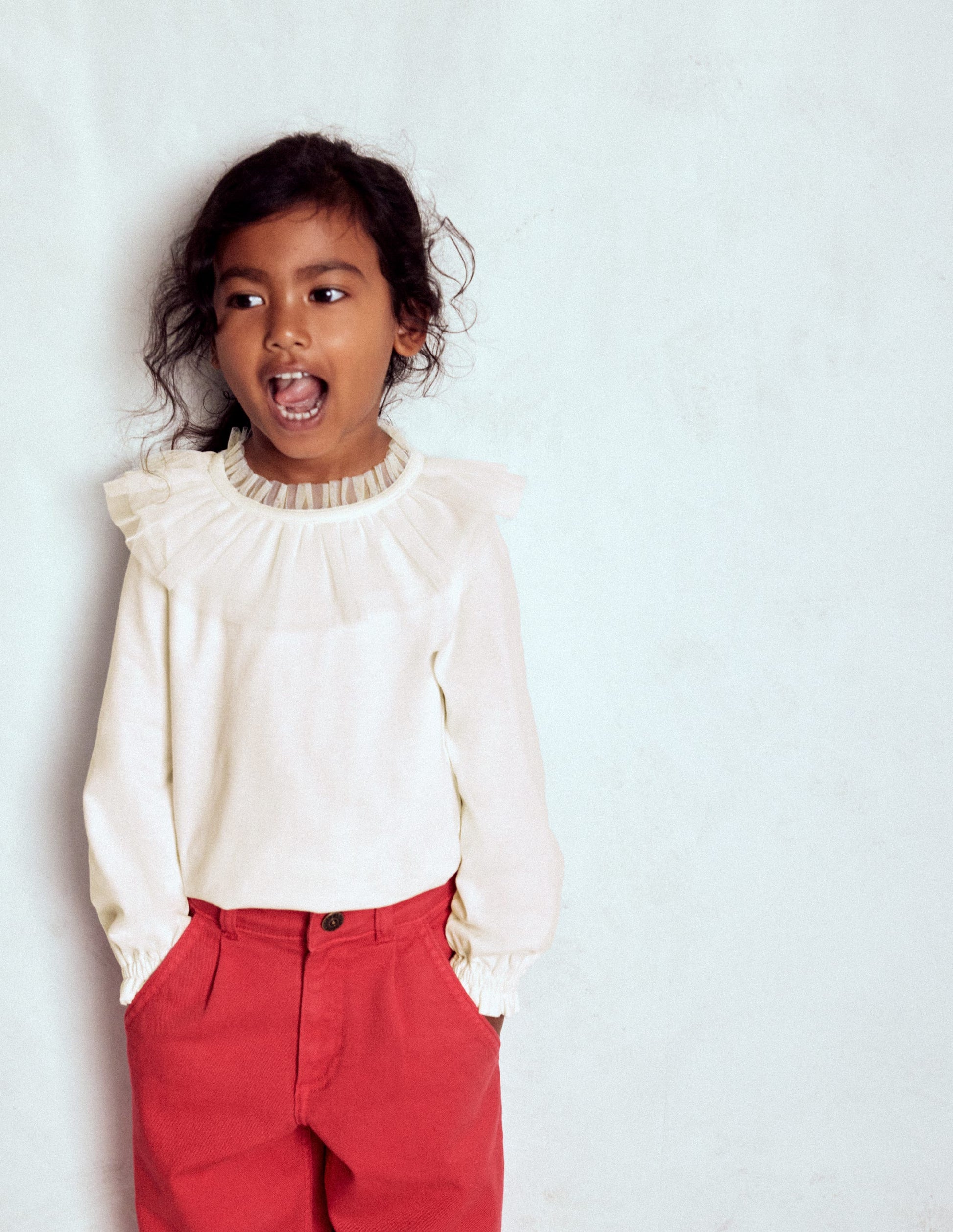 Tulle Jersey Top-Soft Ivory-3