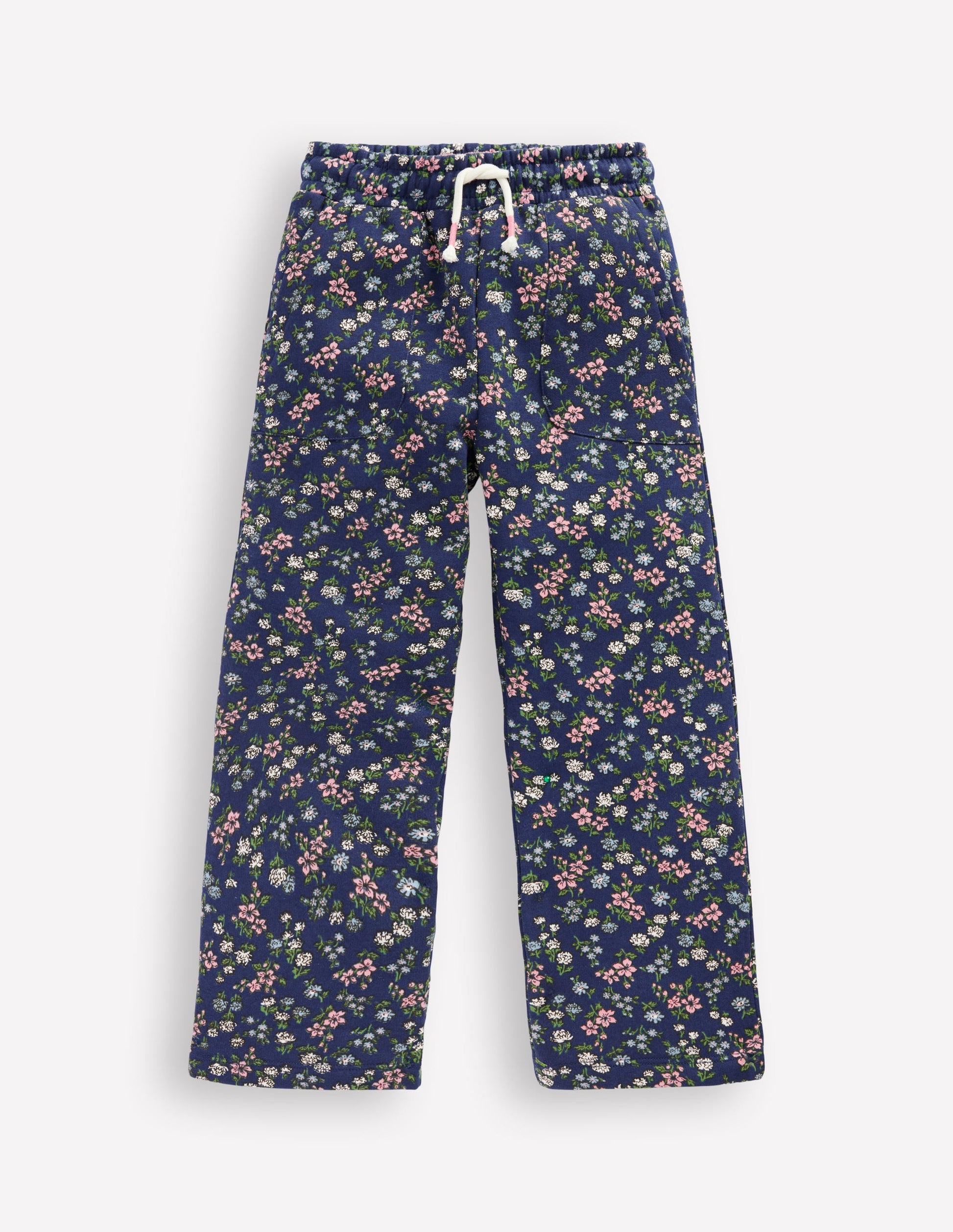 Wide Leg Printed Jogger-Starboard Blue Meadow Floral-1