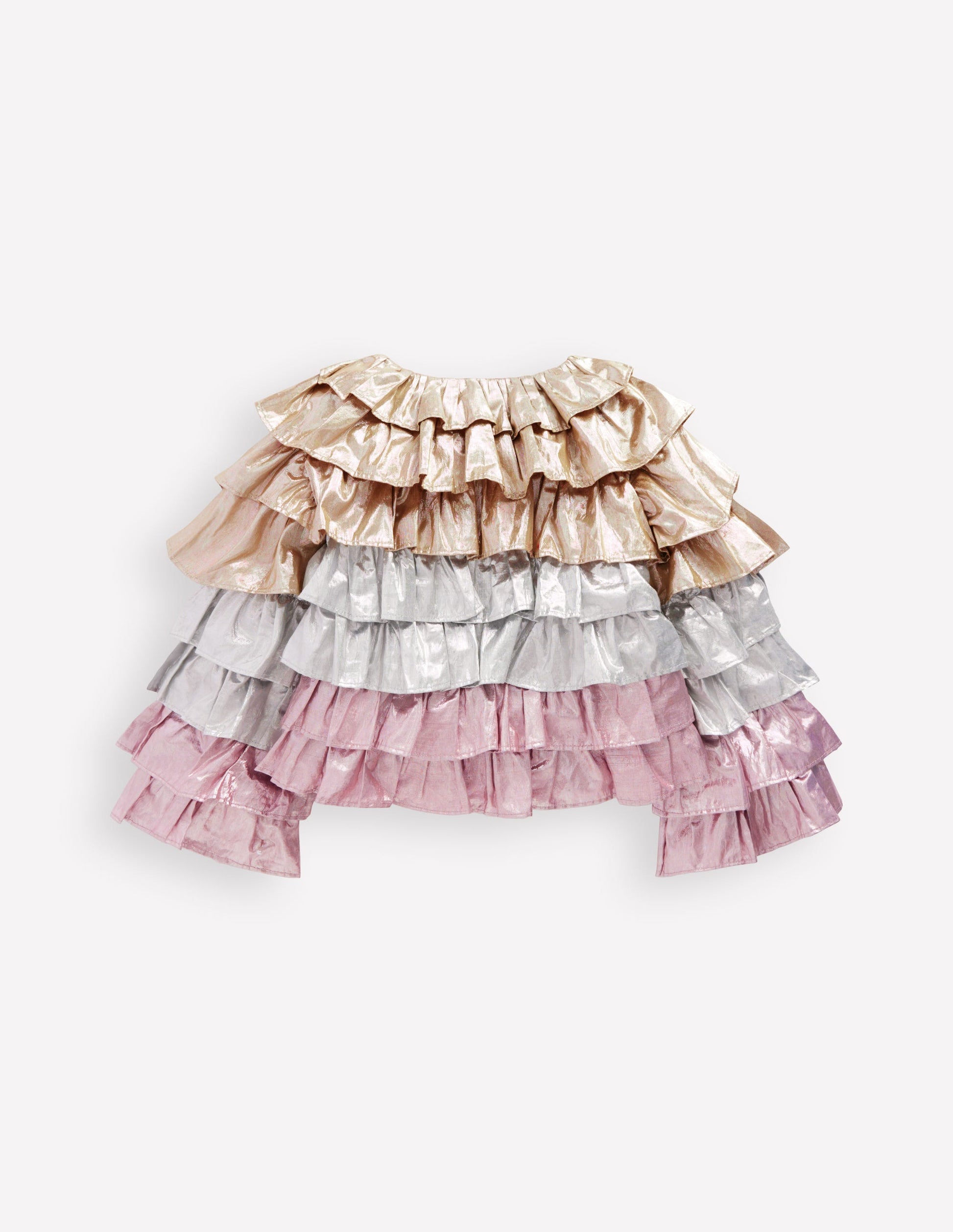 Metallic Tiered Jacket-Metallic Colourblock-3