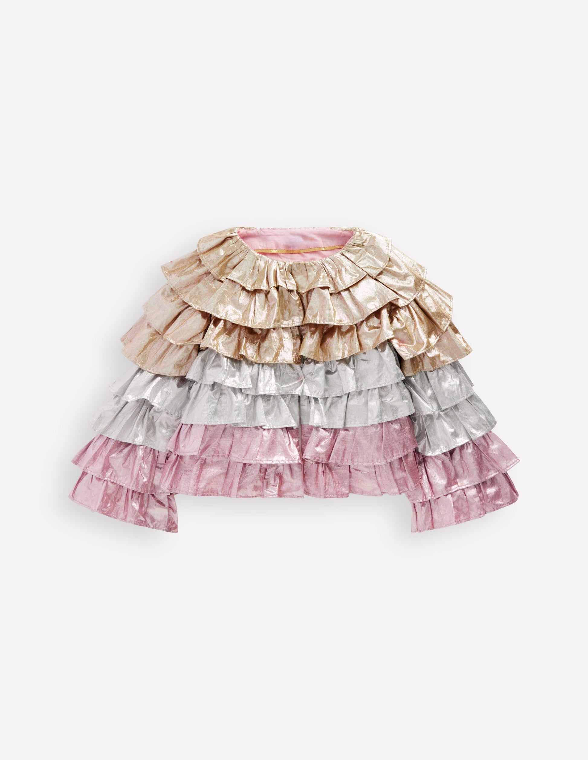 Metallic Tiered Jacket-Metallic Colourblock-2