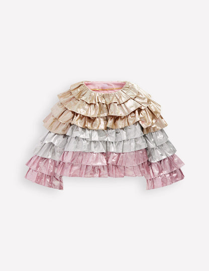 Metallic Tiered Jacket-Metallic Colourblock-2