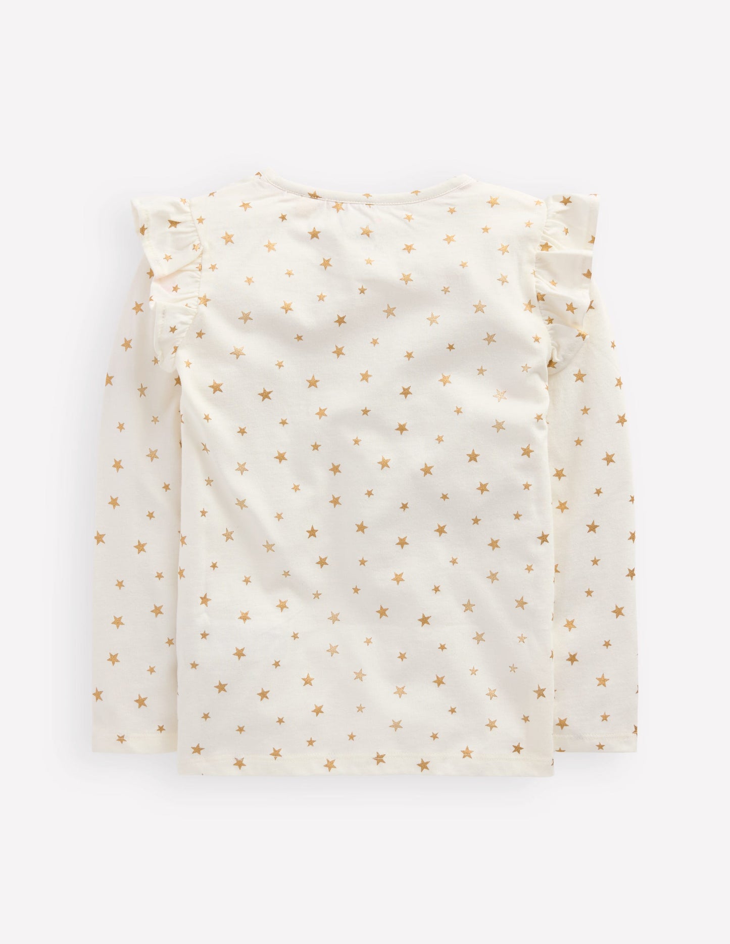 Frill Sleeve Appliqué T-shirt-Ivory Fairies