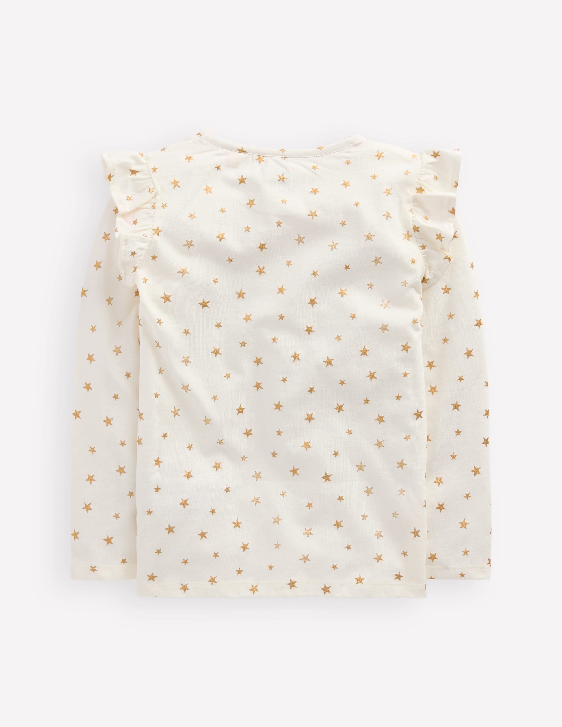 Frill Sleeve Appliqué T-shirt-Ivory Fairies-2