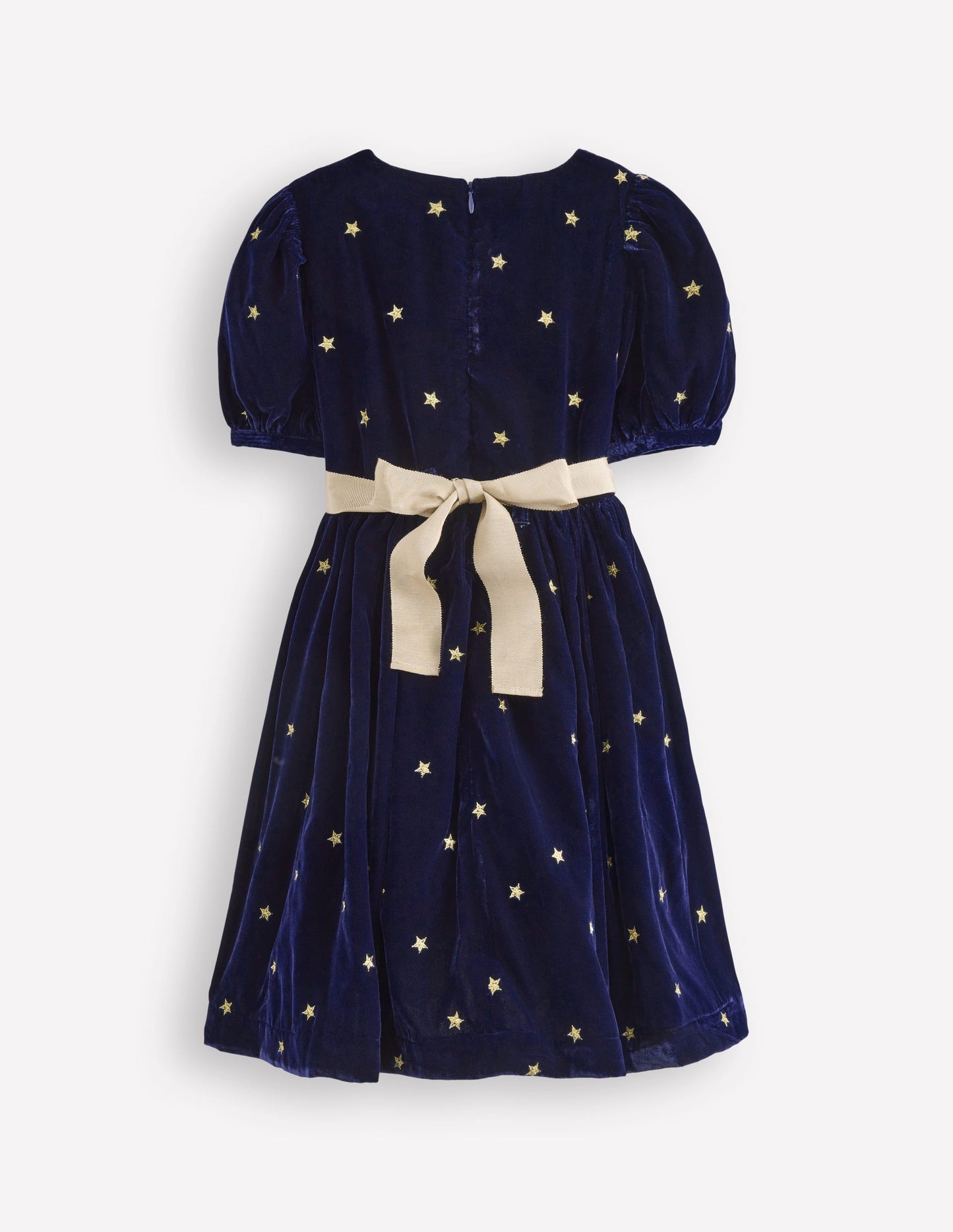 Velvet Party dress-College Navy Gold Stars