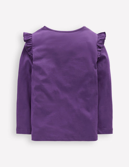 Long Sleeve Glow T-Shirt-Mystic Purple Animal Heart-2