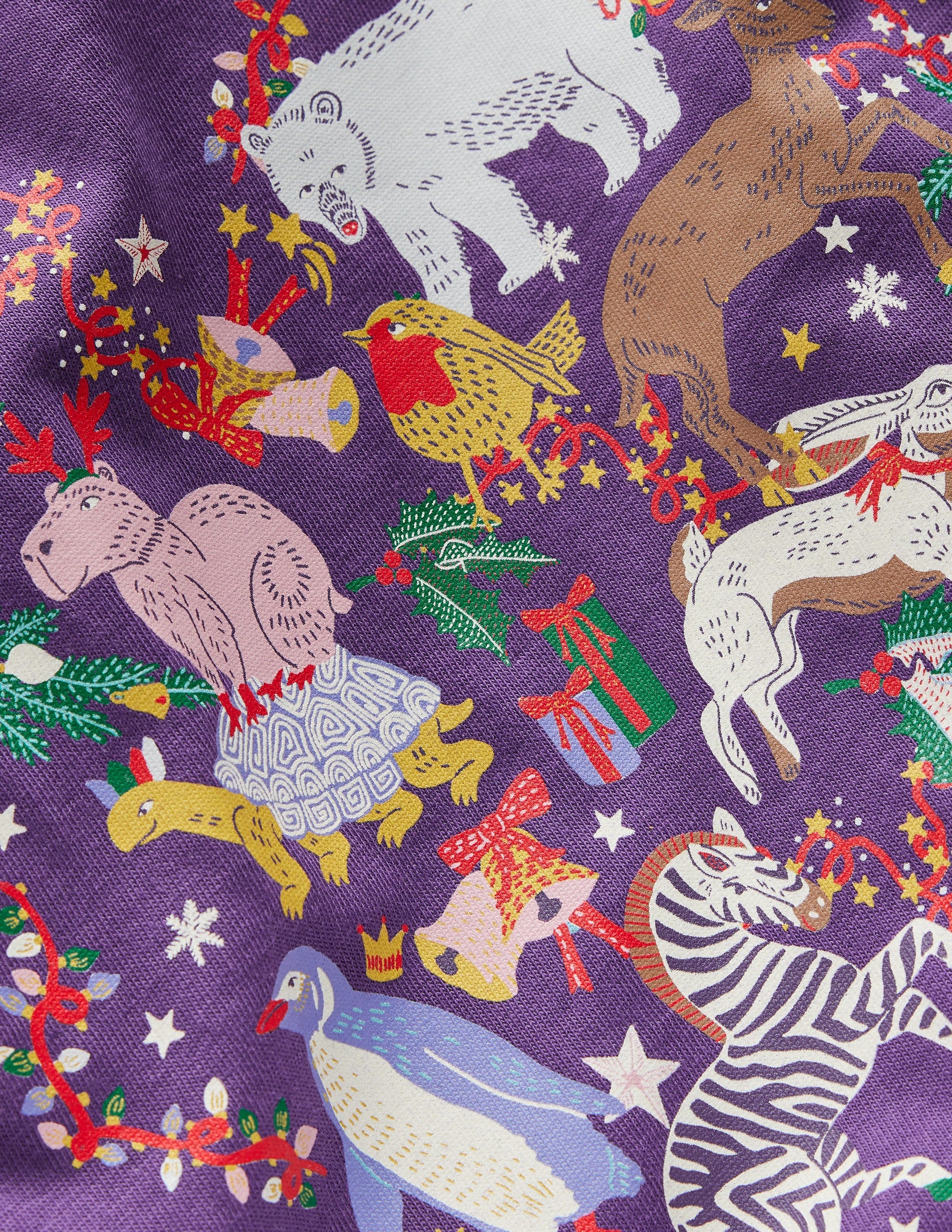 Long Sleeve Glow T-Shirt-Mystic Purple Animal Heart-3