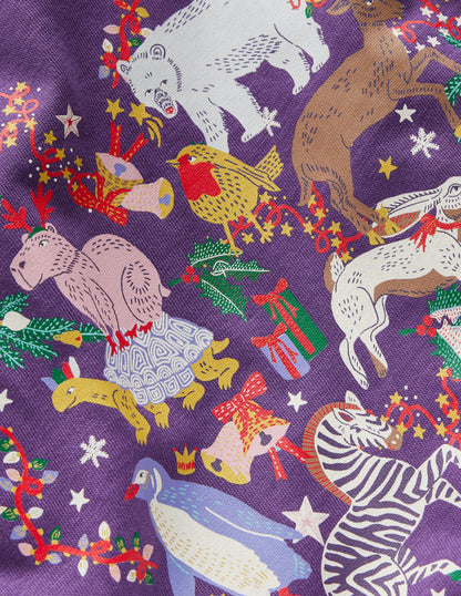 Long Sleeve Glow T-Shirt-Mystic Purple Animal Heart-3