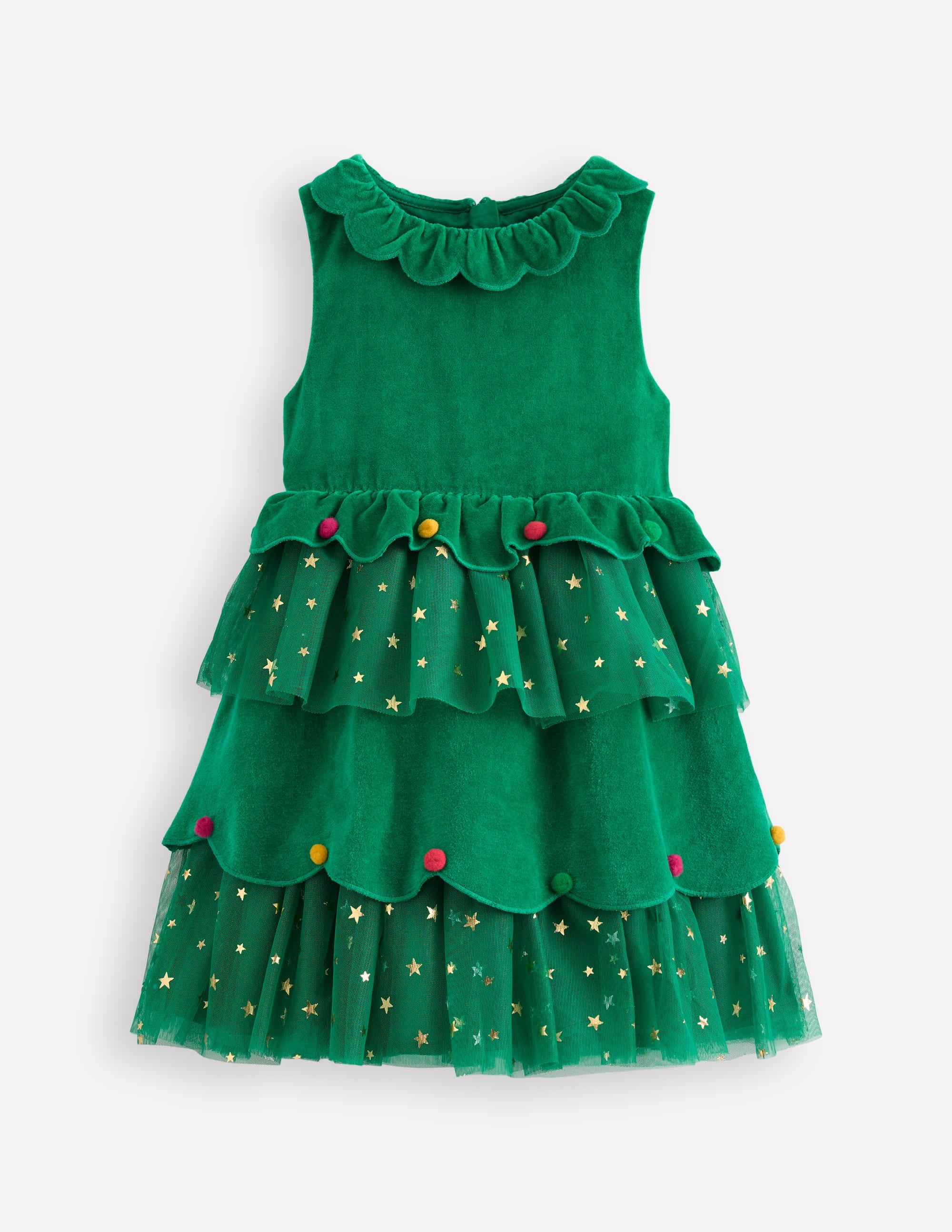 Christmas Tree Tulle Dress-Shady Green - Image 1