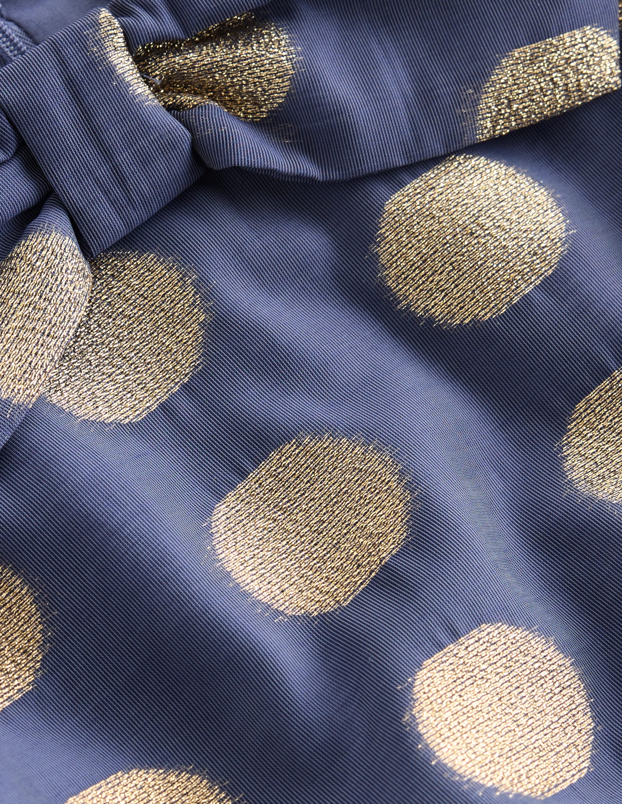 Bubble Hem Party Dress-College Navy Gold Spot - Image 7