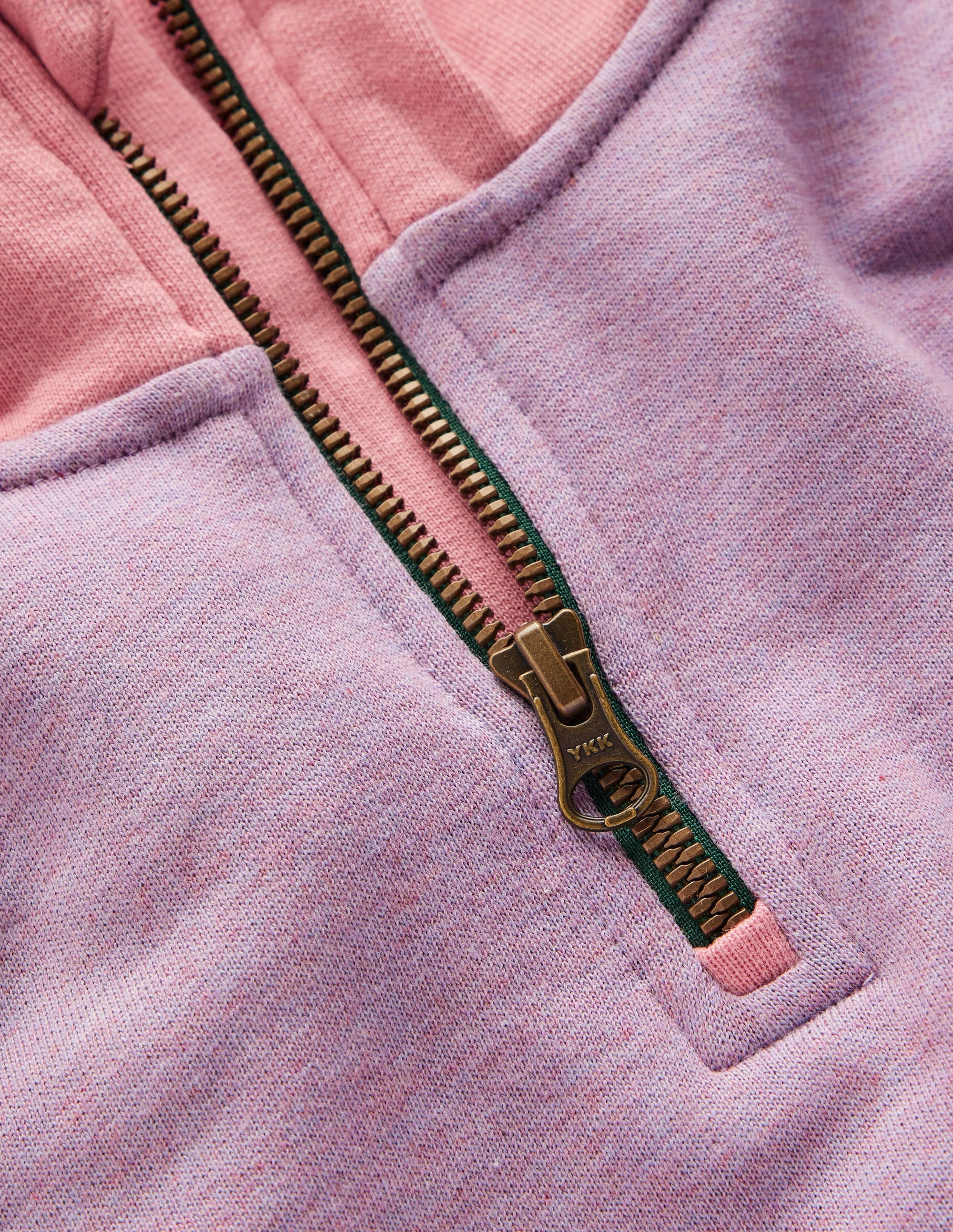 Half Zip Sweat Dress-Colour Block Marl - Image 4