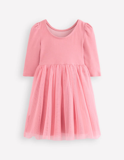 Appliqué Tulle Dress-Bubblegum Pink Bunnies-4