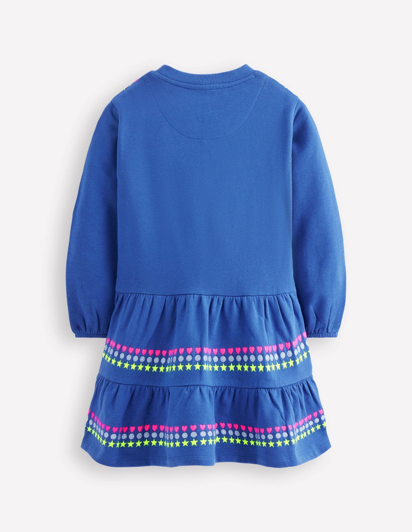 Drop Waist Sweatshirt Dress-Bluejay Embroidery