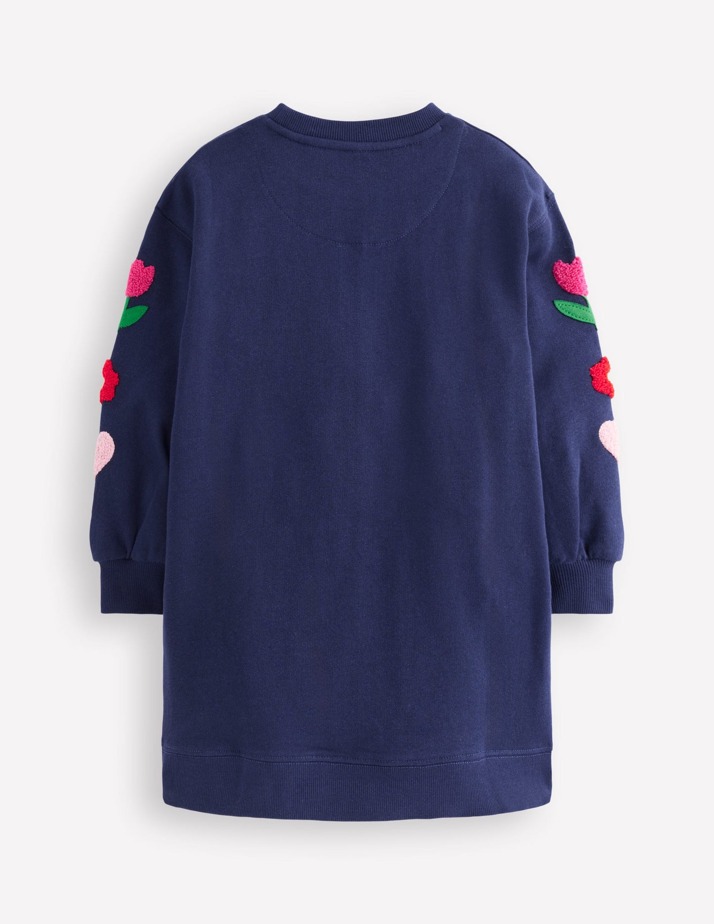 Relaxed Sweatshirt Dress-College Navy Birds