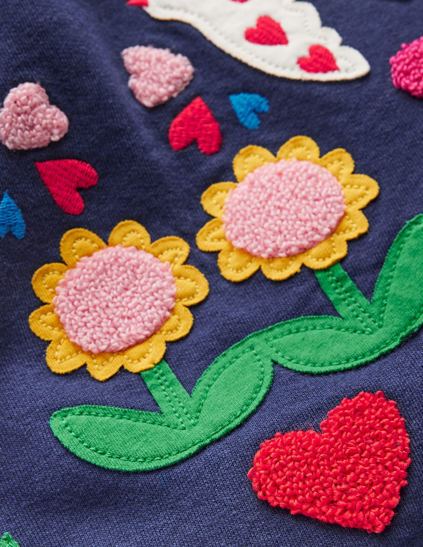 Relaxed Sweatshirt Dress-College Navy Birds