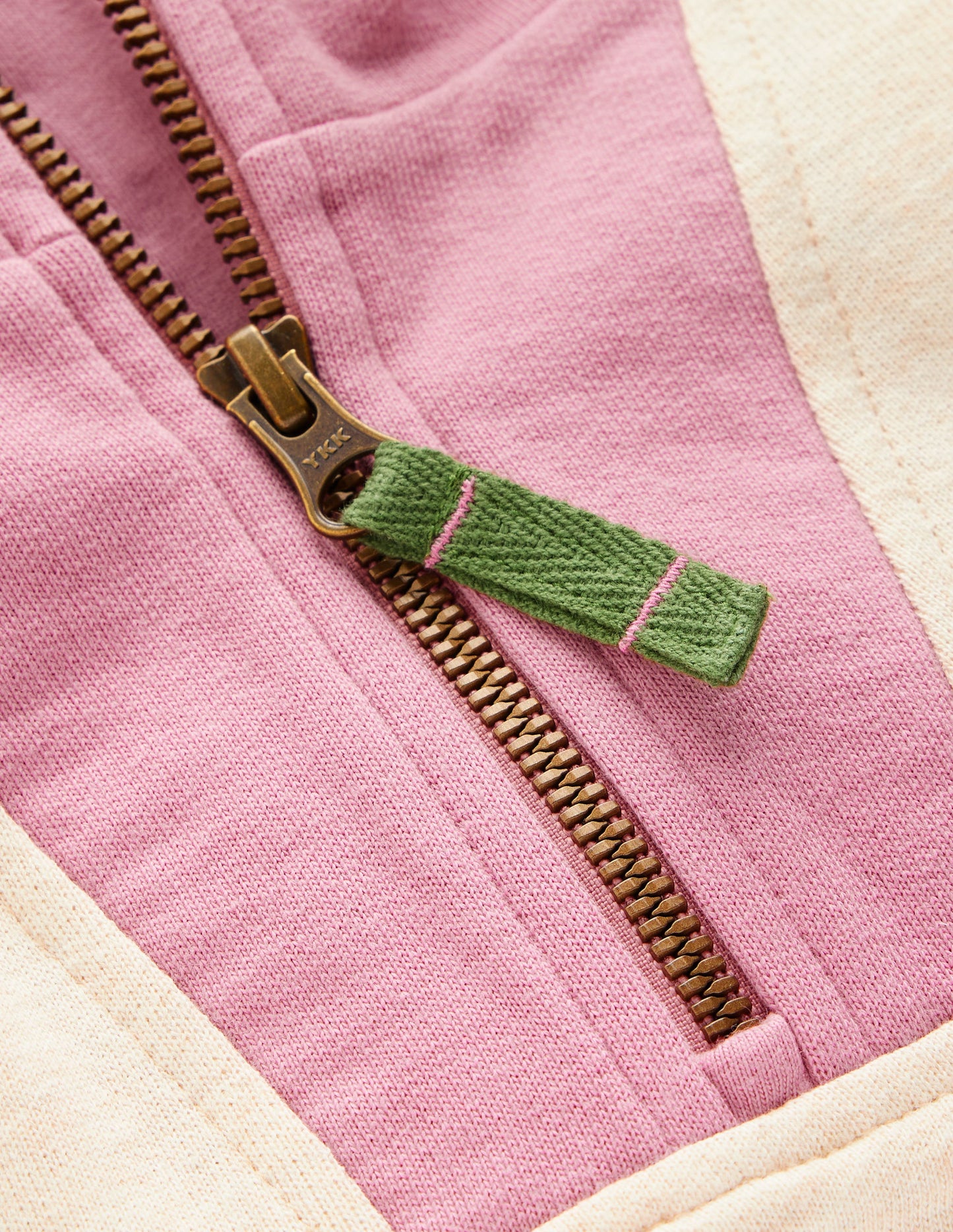 Half-zip Sweatshirt-Oatmeal Marl Colourblock