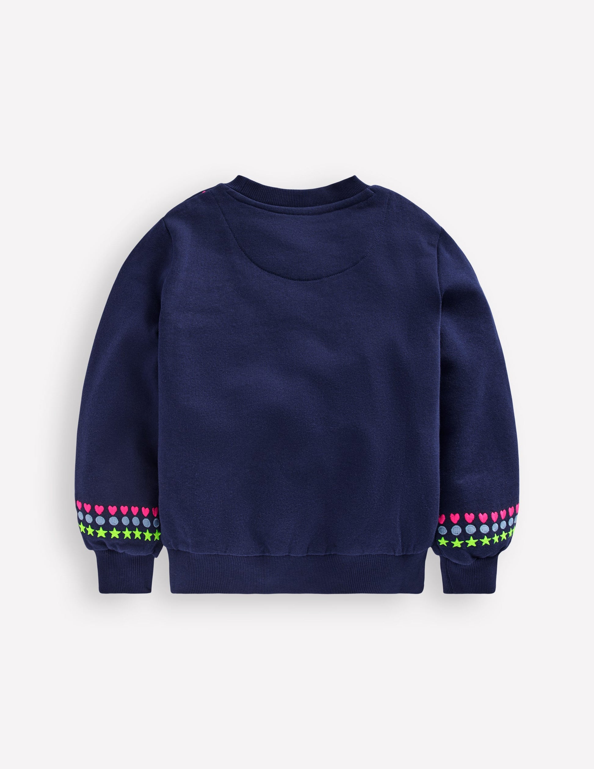Embroidered Sweatshirt-College Navy Embroidery-2