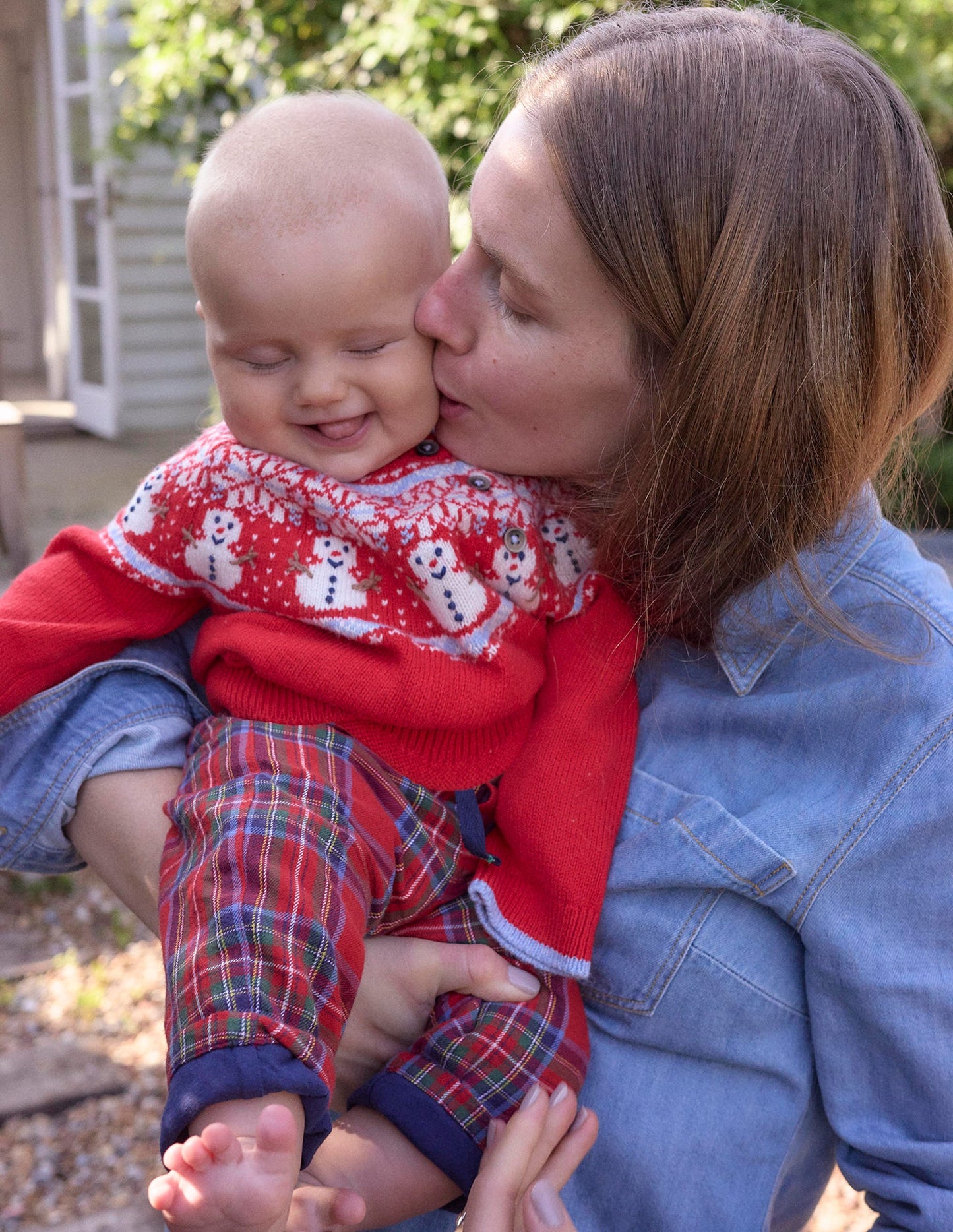 Cosy Lined Trousers-Red Check