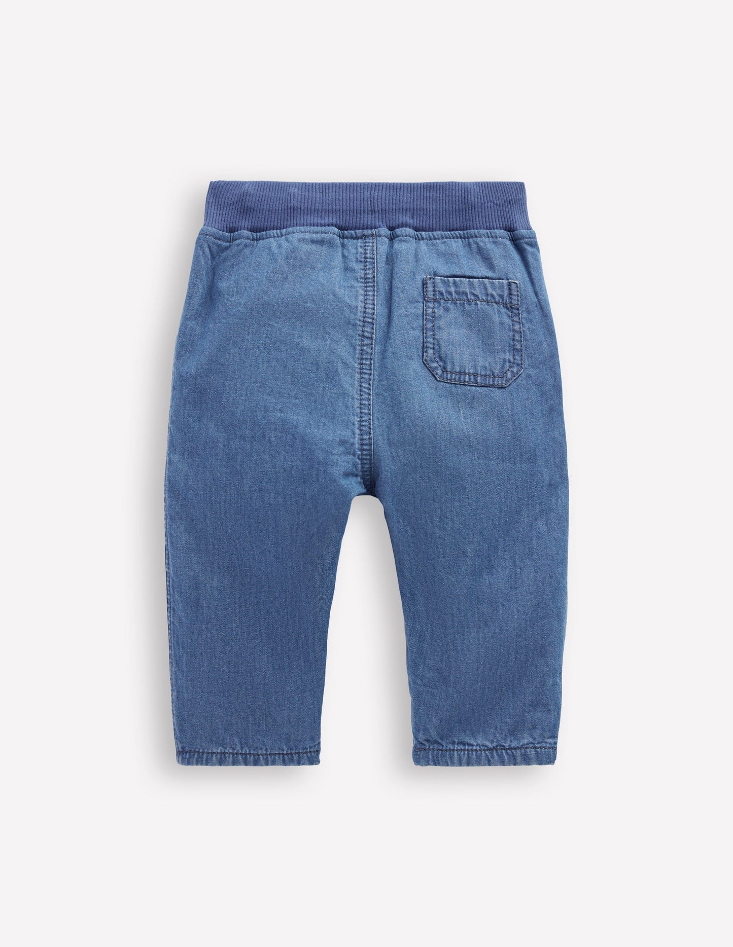 Cosy Lined Trousers-Blue Chambray