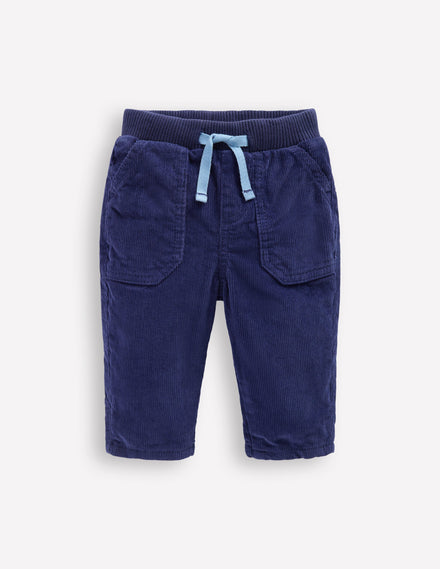 Cosy Lined Trousers-Navy