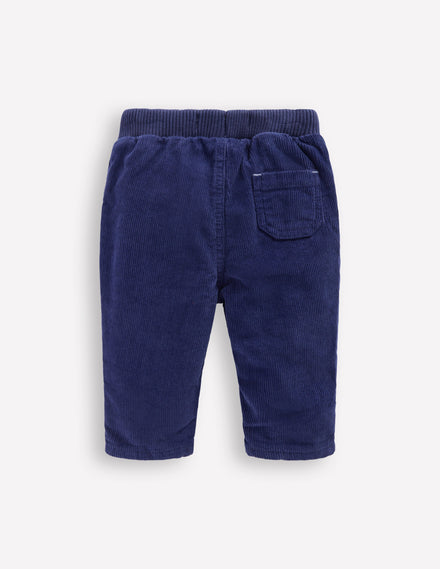 Cosy Lined Trousers-Navy