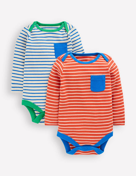 2-pack Ribbed Bodies-Multi Stripe