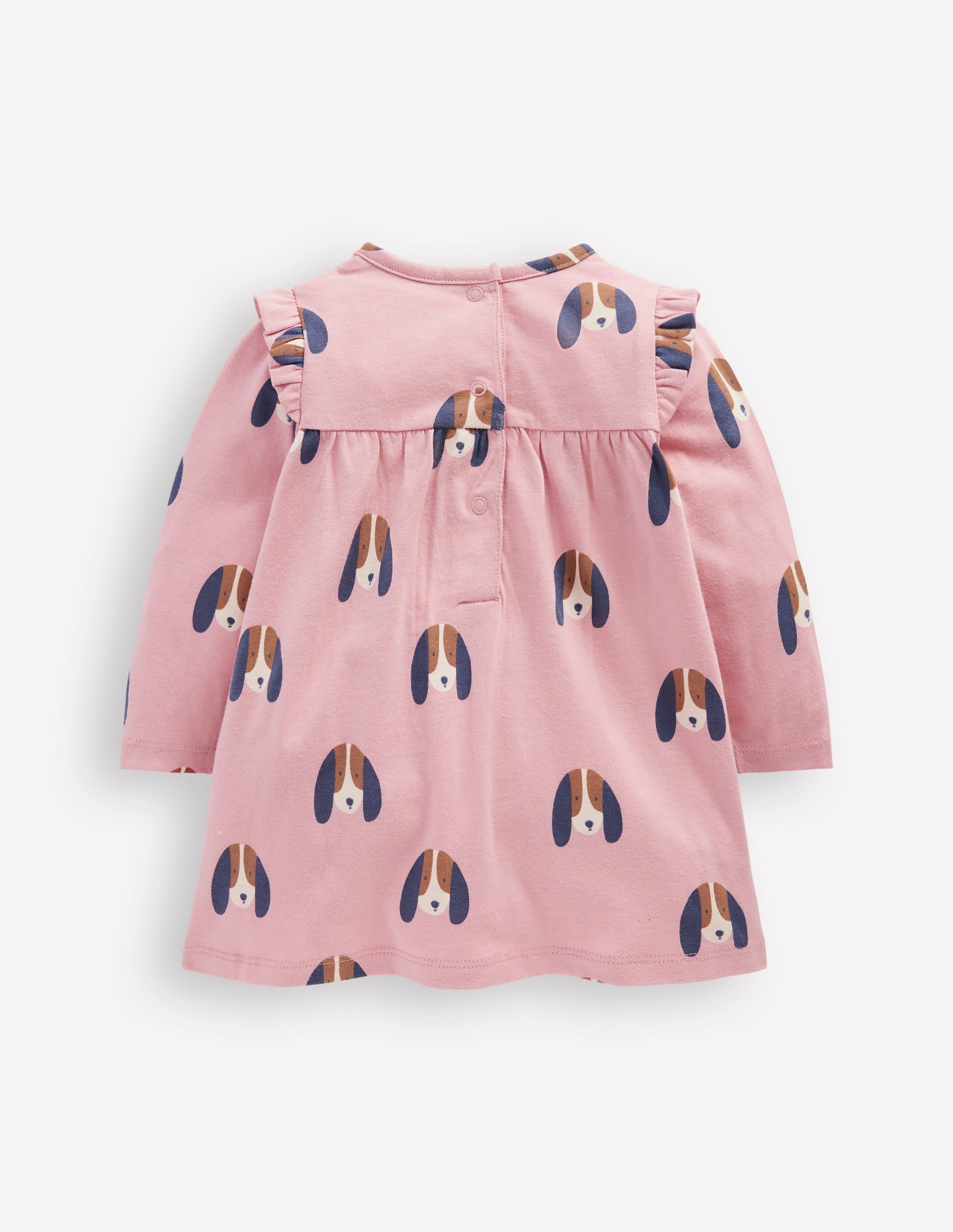 Printed Jersey Dress-Rose Pink Dogs - Image 2