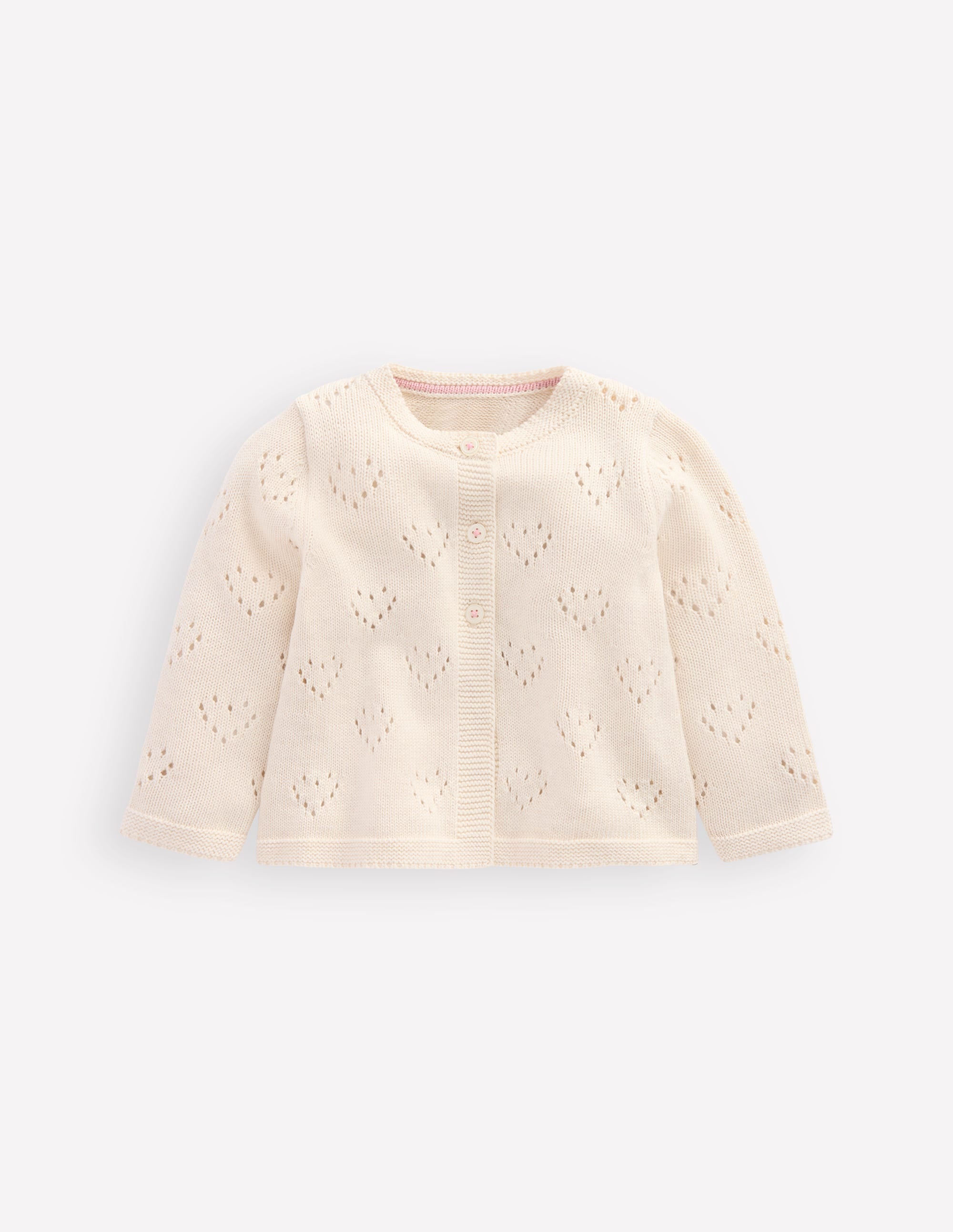Pretty Pointelle Cardigan-Ivory - Image 1