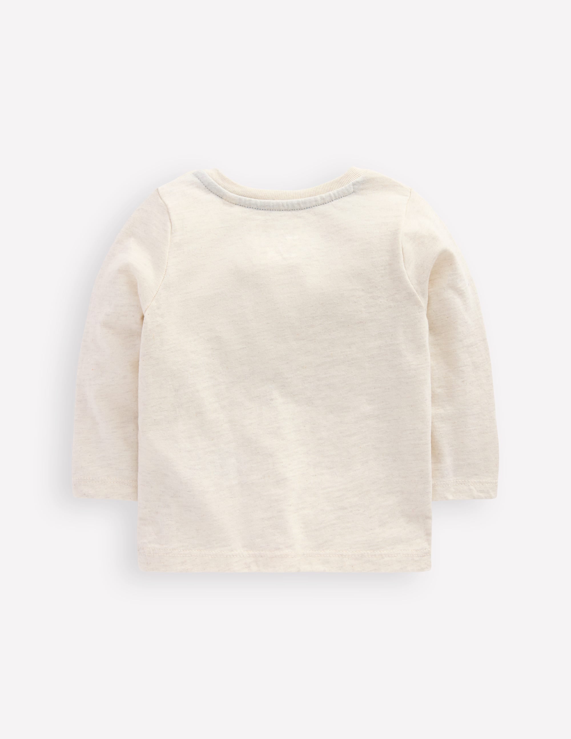 Long Sleeve Appliqué T-shirt-Oatmeal Mammoth - Image 2