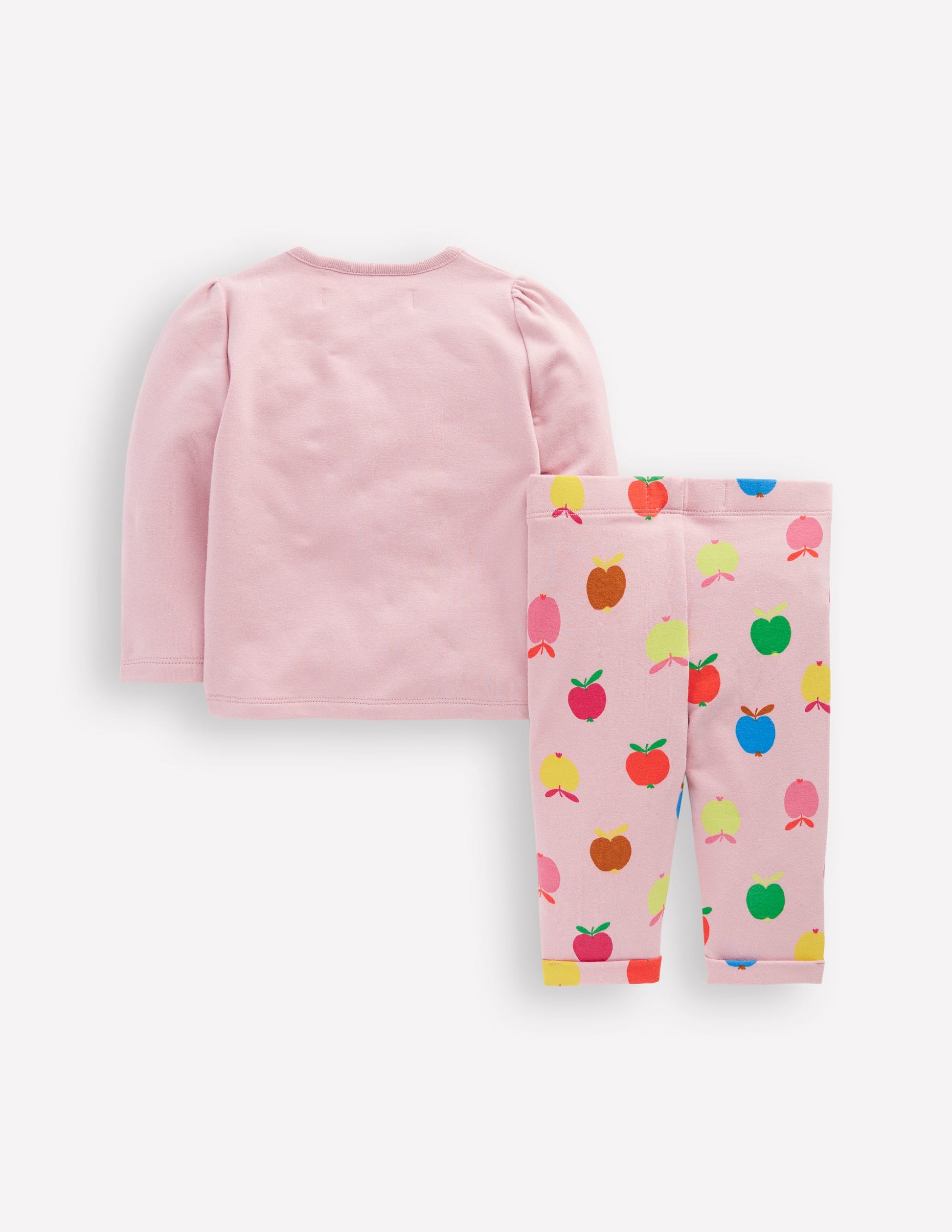Appliqué Jersey Play Set-Vintage Pink Small Apples-2