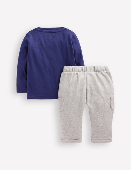 Appliqué Jersey Play Set-Blue Vehicles